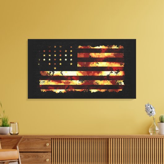 Vlag van de Unie, burgeroorlog, sterren & Stripes, Canvas Afdruk (Insitu (Woonkamer))