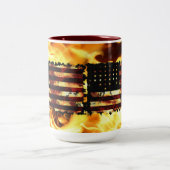 Vlag van de Unie, burgeroorlog, sterren & Stripes, Tweekleurige Koffiemok (Center)