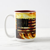 Vlag van de Unie, burgeroorlog, sterren & Stripes, Tweekleurige Koffiemok (Links)