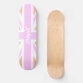 Vlag van de Unie onder de vlag van Gilry Pink en S Persoonlijk Skateboard (Voorkant)