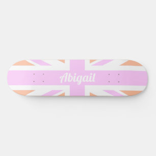 Vlag van de Unie onder de vlag van Gilry Pink en S Persoonlijk Skateboard