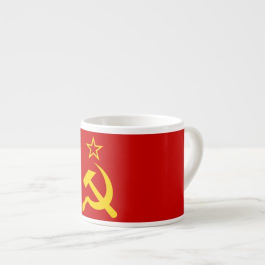 Vlag van de USSR - Vlag van de Sovjet-Unie Espresso Kop (Voorkant rechts)