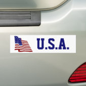 Vlag van de V.S.A. Bumpersticker (Op auto)