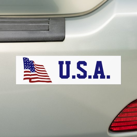 Vlag van de V.S.A. Bumpersticker (Op auto)