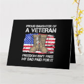 Vlag van de V.S.: dochter van een veteraan Amerika Kaart (Gele Bloem)