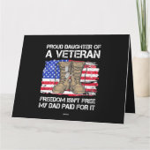 Vlag van de V.S.: dochter van een veteraan Amerika Kaart (Achterkant)