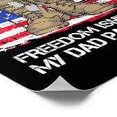 Vlag van de V.S.: dochter van een veteraan Amerika Poster (Hoek)