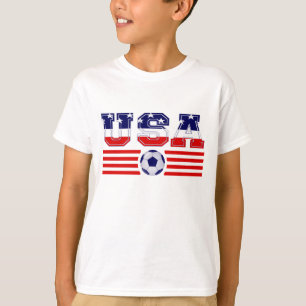VLAG VAN DE V.S. EN VOETBAL T-SHIRT