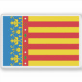 Vlag van de Valenciaanse Gemeenschap Sticker (Voorkant)