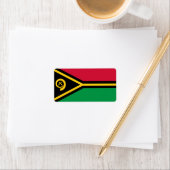 Vlag van de Vanuatu-labels Etiket (Insitu)