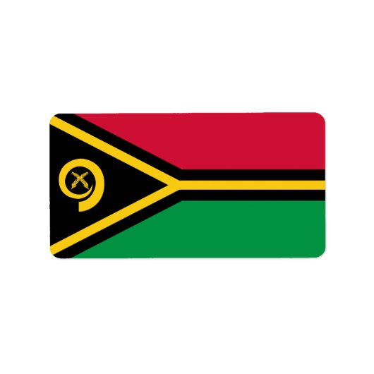 Vlag van de Vanuatu-labels Etiket (Voorkant)