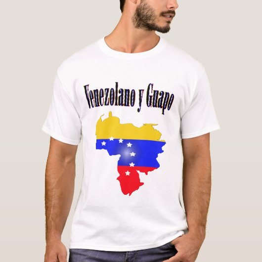 Vlag van de Venezolaanse driekleurentypografie T-shirt (Voorkant)