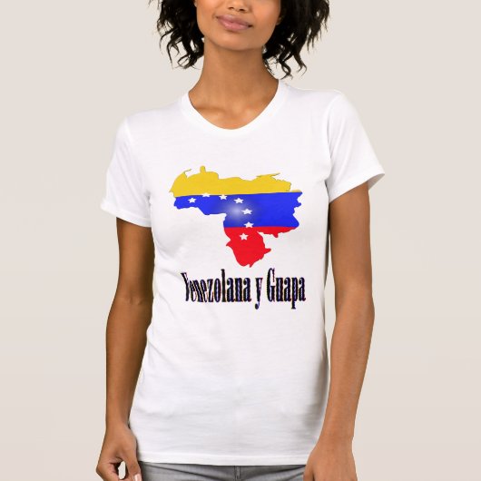 Vlag van de Venezolaanse driekleurentypografie T-shirt (Voorkant)
