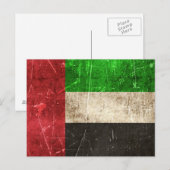 vlag van de Verenigde Arabische Emiraten Briefkaart (Voorkant / Achterkant)