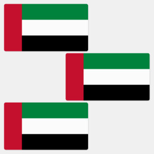 Vlag van de Verenigde Arabische Emiraten Labels