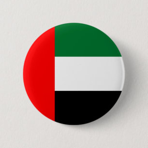 Vlag van de Verenigde Arabische Emiraten op de Pin Ronde Button 5,7 Cm