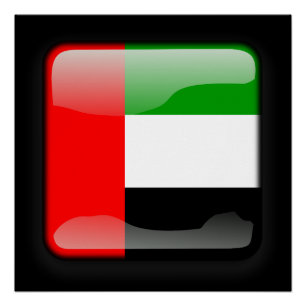 Vlag van de Verenigde Arabische Emiraten Poster