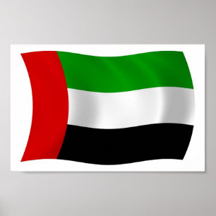 Vlag van de Verenigde Arabische Emiraten Poster Pr