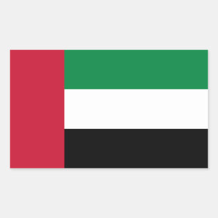 Vlag van de Verenigde Arabische Emiraten Rechthoekige Sticker