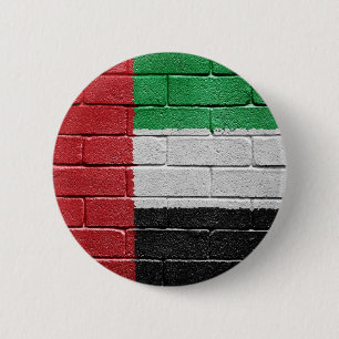Vlag van de Verenigde Arabische Emiraten Ronde Button 5,7 Cm