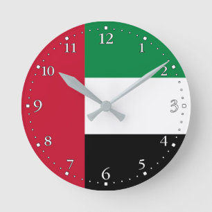 Vlag van de Verenigde Arabische Emiraten Ronde Klok