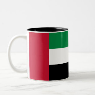 Vlag van de Verenigde Arabische Emiraten Tweekleurige Koffiemok