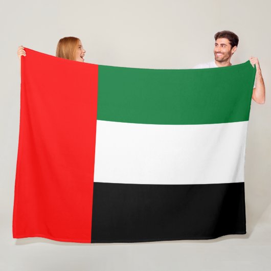 Vlag van de Verenigde Arabische Emiraten (VAE) Fleece Deken (In situ)