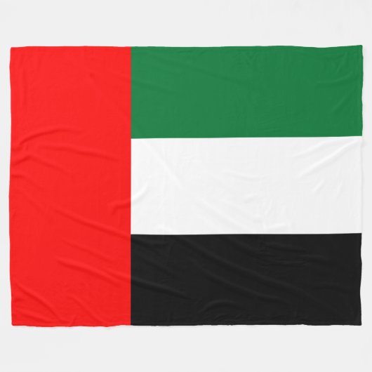 Vlag van de Verenigde Arabische Emiraten (VAE) Fleece Deken (Voorkant (Horizontaal))