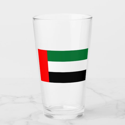 Vlag van de Verenigde Arabische Emiraten (VAE) Glas (Voorkant)