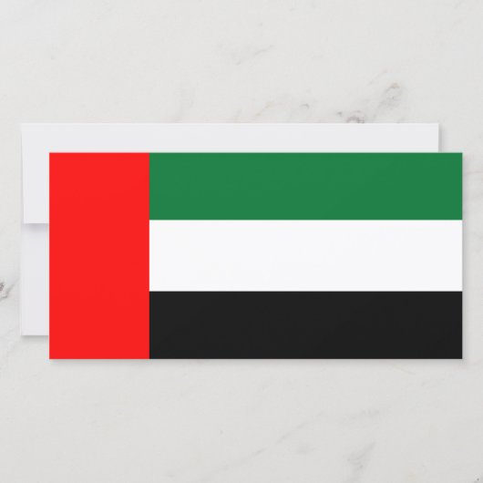 Vlag van de Verenigde Arabische Emiraten (VAE) Kaart (Voorkant)