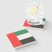 Vlag van de Verenigde Arabische Emiraten (VAE) Stenen Onderzetter (Zijkant)