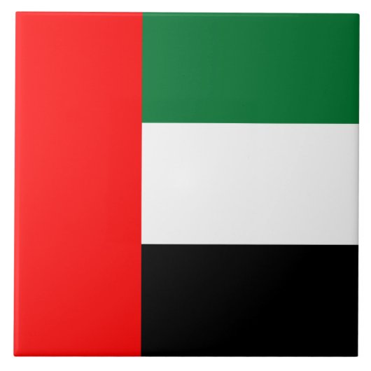 Vlag van de Verenigde Arabische Emiraten (VAE) Tegeltje (Voorkant)