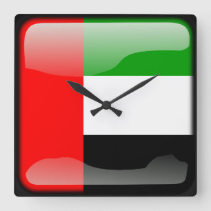 Vlag van de Verenigde Arabische Emiraten Vierkante Klok