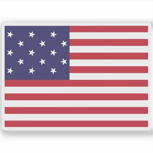 Vlag van de Verenigde Staten (1795-1818) Sticker (Voorkant)