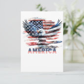Vlag van de Verenigde Staten. Amerika Bedankkaart (Staand voorkant)