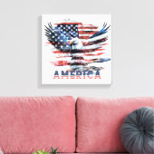 Vlag van de Verenigde Staten. Amerika Canvas Afdruk (Insitu (Woonkamer))