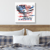 Vlag van de Verenigde Staten. Amerika Canvas Afdruk (Insitu (Slaapkamer))