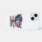 Vlag van de Verenigde Staten. Amerika iPhone 15 Case (Achterkant horizontaal)