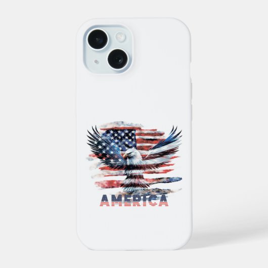 Vlag van de Verenigde Staten. Amerika iPhone 15 Case (Achterkant)