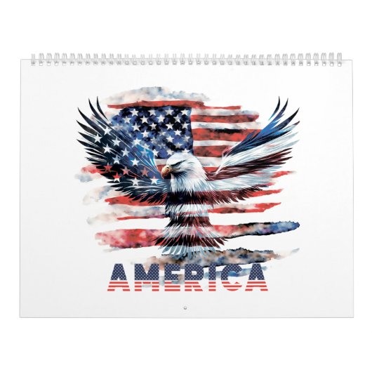 Vlag van de Verenigde Staten. Amerika Kalender (Hoes)