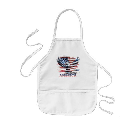 Vlag van de Verenigde Staten. Amerika Kinder Schort (Voorkant)