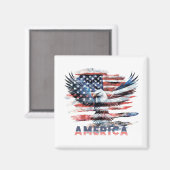 Vlag van de Verenigde Staten. Amerika Magneet (Voorkant / Achterkant)