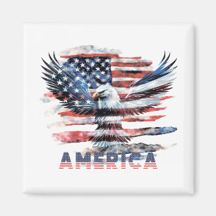 Vlag van de Verenigde Staten. Amerika Magneet