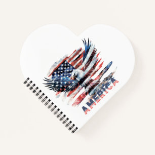Vlag van de Verenigde Staten. Amerika Notitieboek
