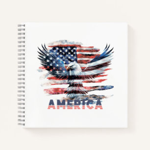 Vlag van de Verenigde Staten. Amerika Notitieboek