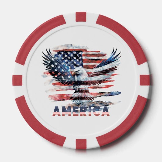 Vlag van de Verenigde Staten. Amerika Poker Chips (Voorkant)