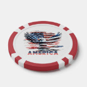 Vlag van de Verenigde Staten. Amerika Poker Chips (Enkel)