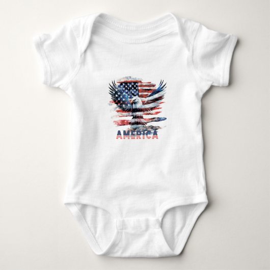 Vlag van de Verenigde Staten. Amerika Romper (Voorkant)