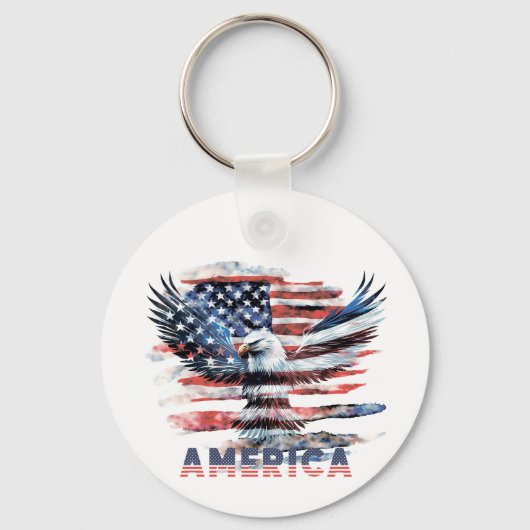 Vlag van de Verenigde Staten. Amerika Sleutelhanger (Voorkant)