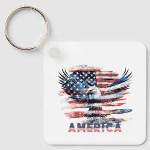 Vlag van de Verenigde Staten. Amerika Sleutelhanger